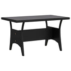 Juego de comedor para exteriores 3 pcs Negro ratán sintético