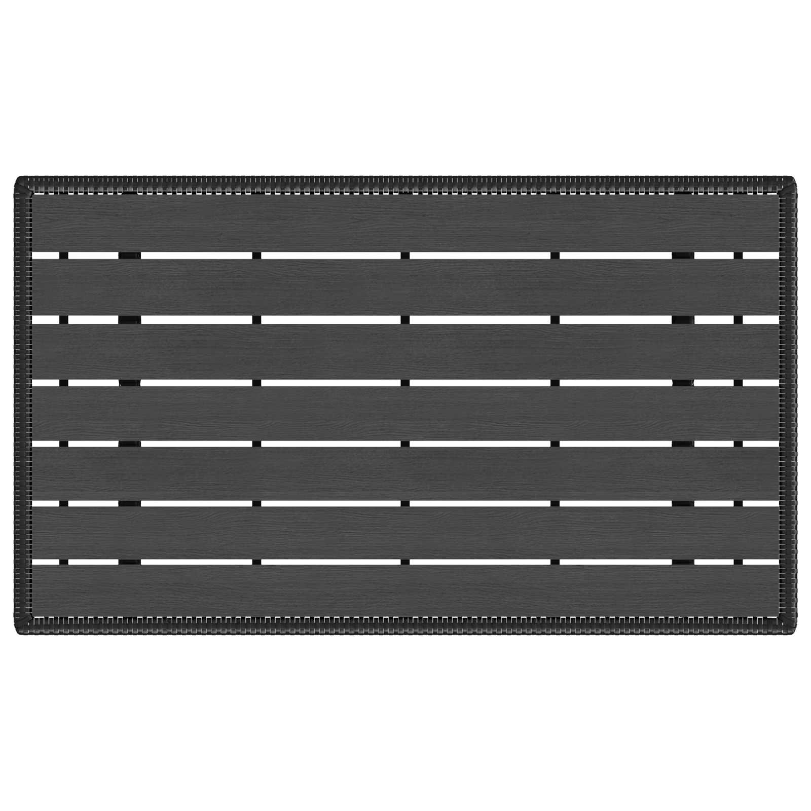 Juego de comedor para exteriores 3 pcs Negro ratán sintético