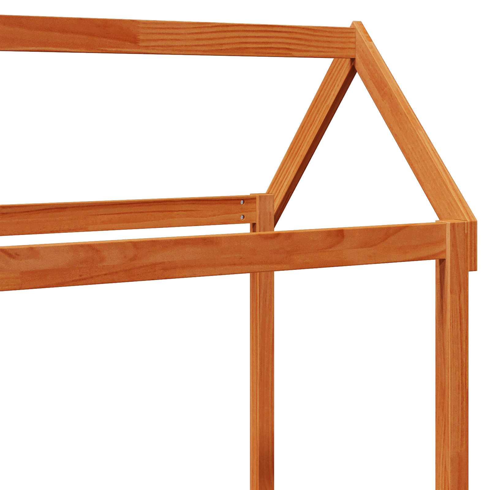 Juego de Cama de Día 2 pcs Marrón cera Madera de pino macizo