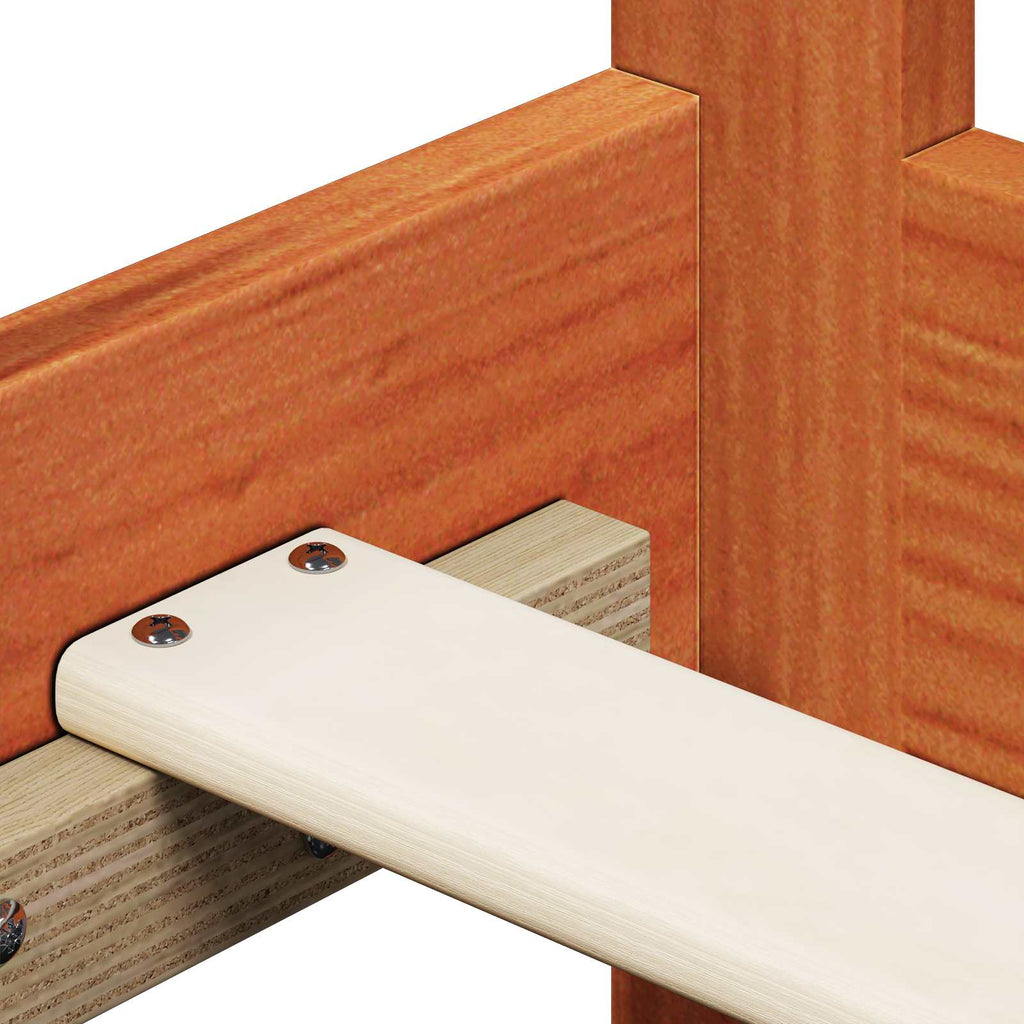 Juego de Cama de Día 2 pcs Marrón cera Madera de pino macizo