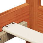 Juego de Cama de Día 2 pcs Marrón cera Madera de pino macizo