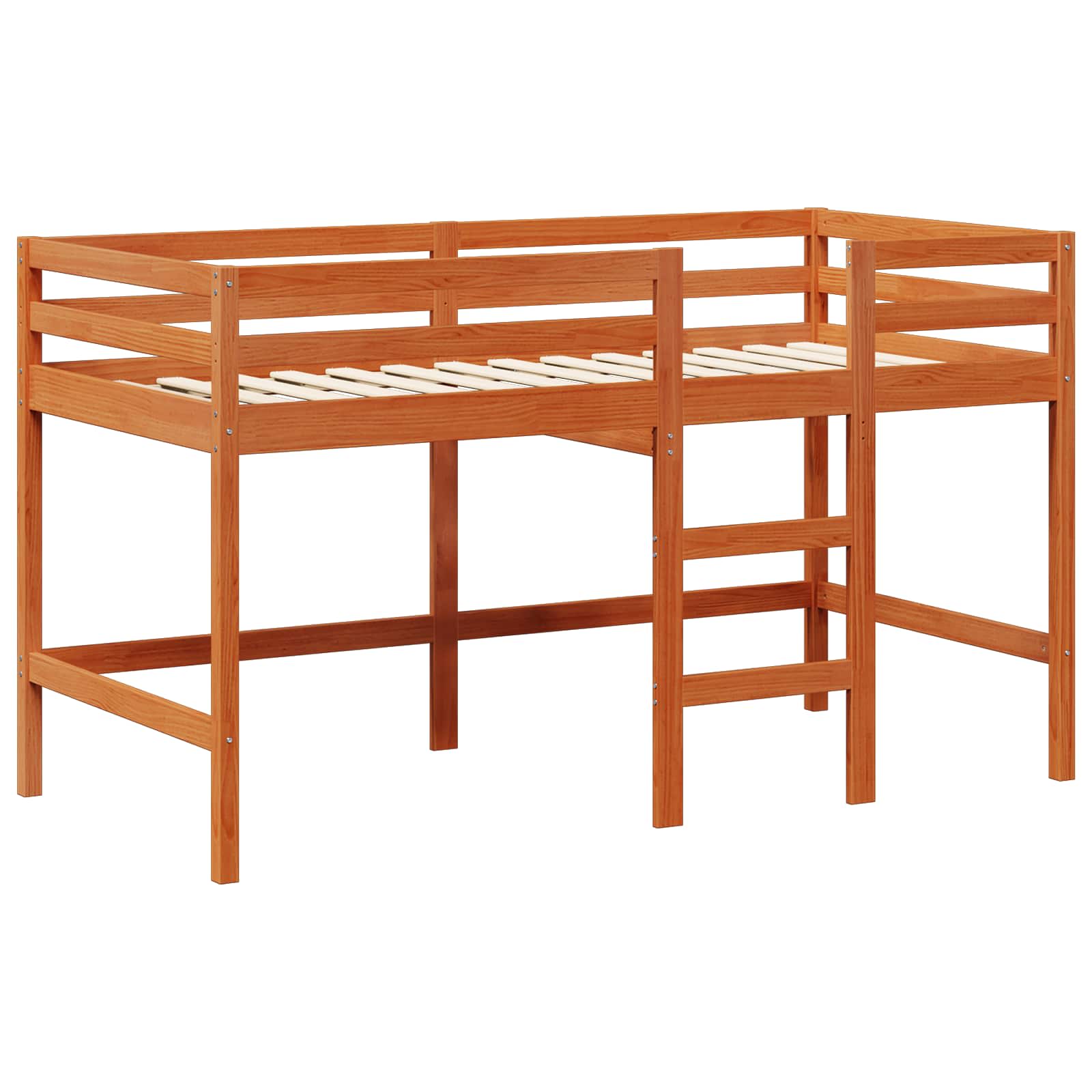 Juego de Cama de Día 2 pcs Marrón cera Madera de pino macizo
