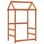 Juego de Cama de Día 2 pcs Marrón cera Madera de pino macizo