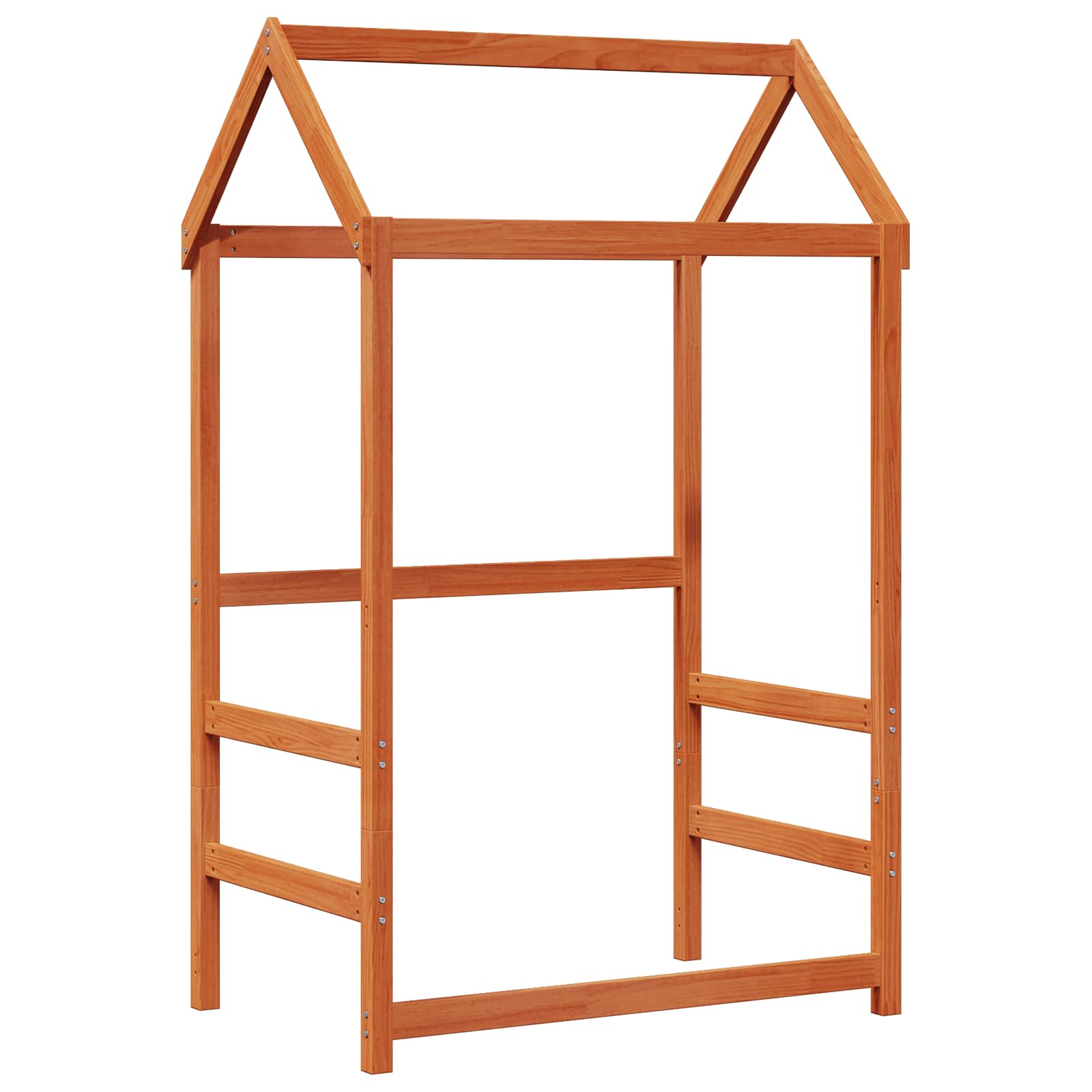 Juego de Cama de Día 2 pcs Marrón cera Madera de pino macizo
