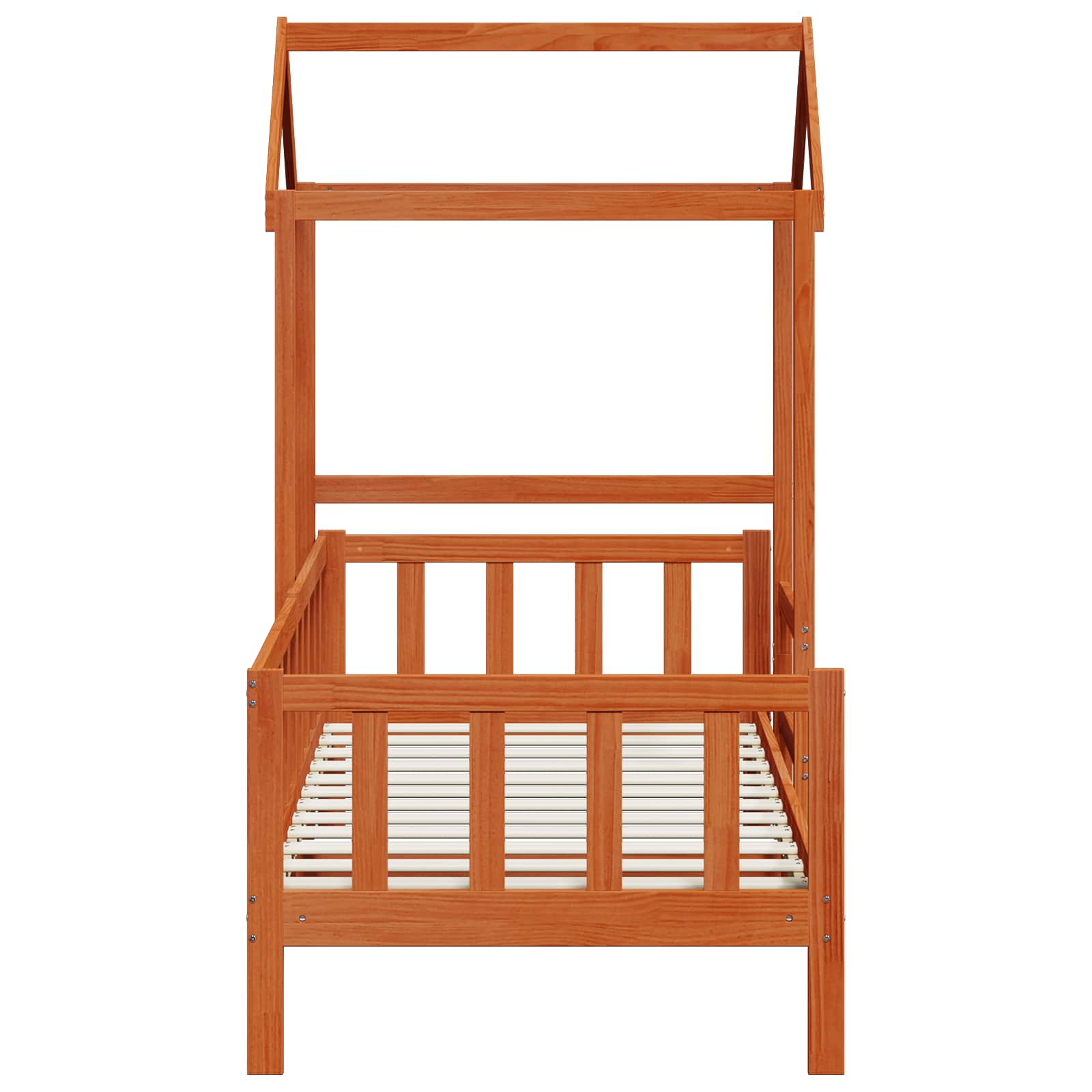 Juego de Cama de Día 2 pcs Marrón cera Madera de pino macizo