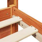 Estructura de cama 2 pcs Marrón cera Madera de Pino Macizo