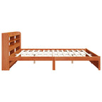 Estructura de cama 2 pcs Marrón cera Madera de Pino Macizo