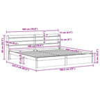 Estructura de cama 2 pcs Marrón cera Madera de Pino Macizo