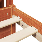 Estructura de cama 2 pcs Marrón cera Madera de Pino Macizo