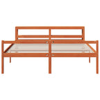Estructura de cama 2 pcs Marrón cera Madera de Pino Macizo