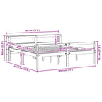 Estructura de cama 2 pcs Marrón cera Madera de Pino Macizo