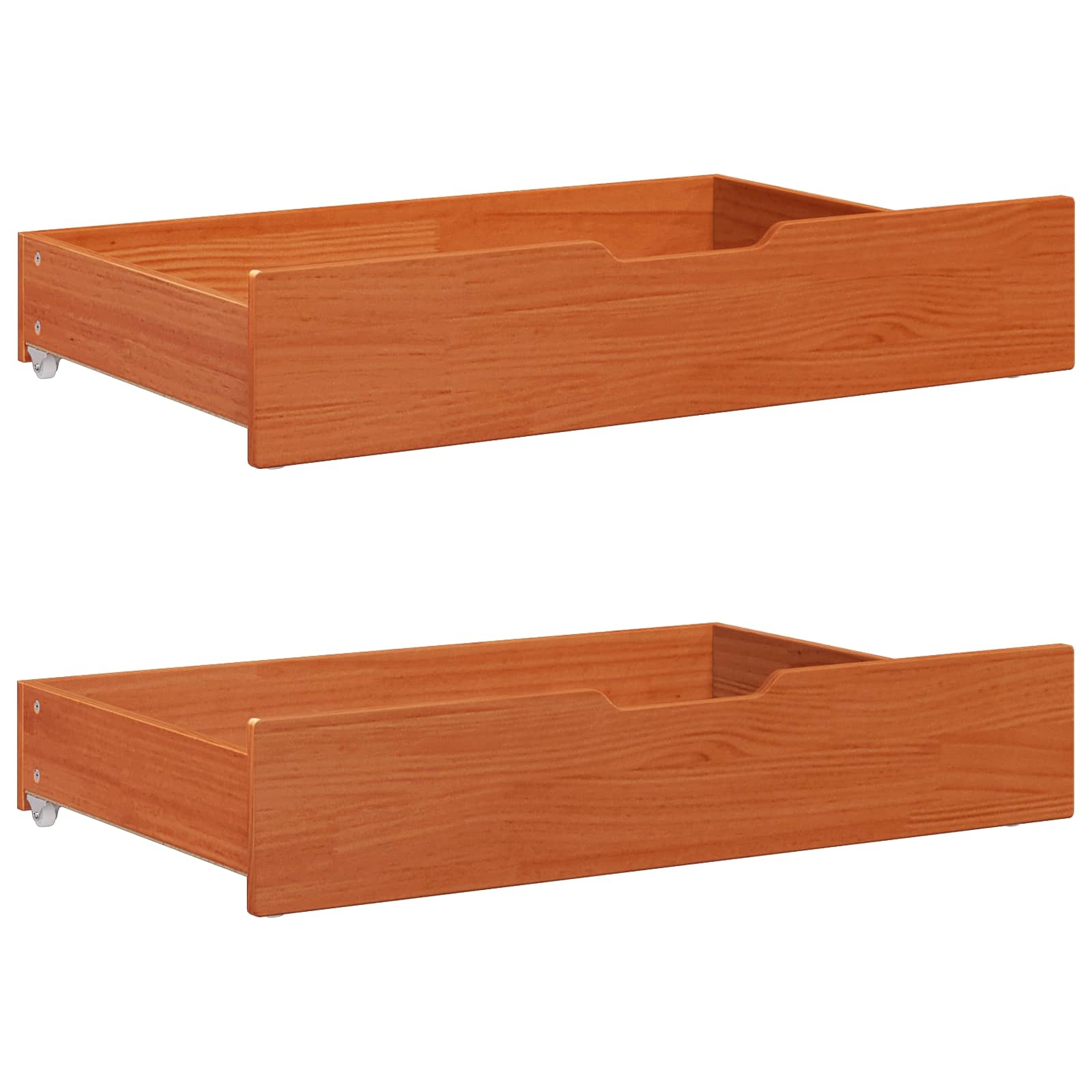 Estructura de cama 3 pcs Marrón cera Madera de Pino Macizo