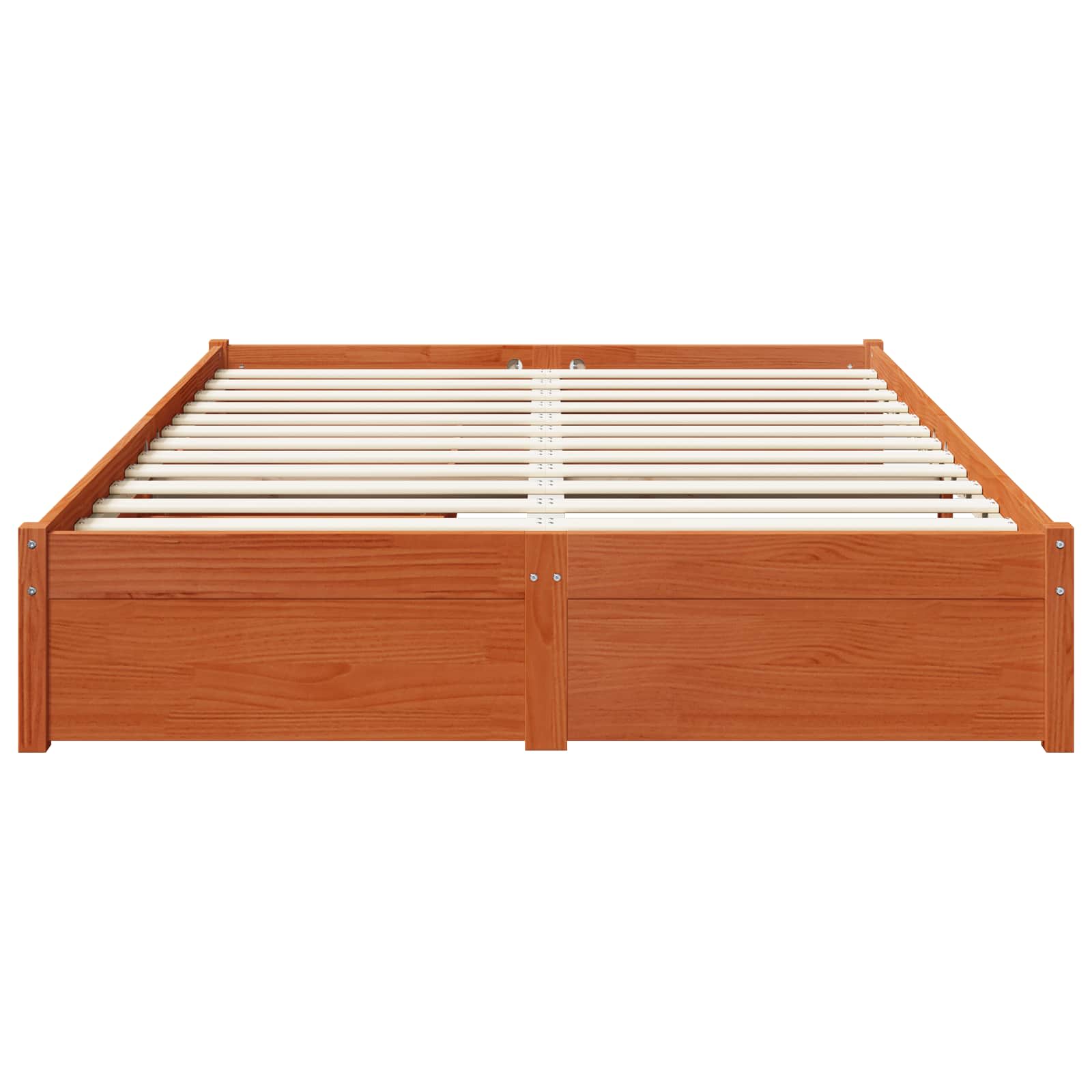 Estructura de cama 3 pcs Marrón cera Madera de Pino Macizo