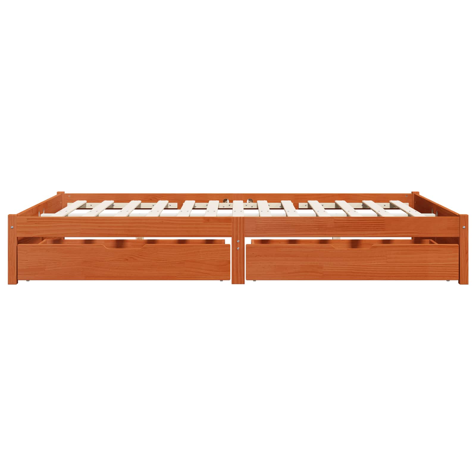 Estructura de cama 3 pcs Marrón cera Madera de Pino Macizo