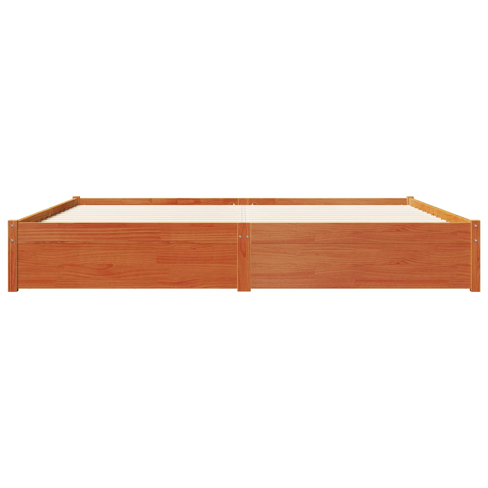 Estructura de cama con cajón con rueda Marrón cera 200 x 200 cm