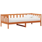 Cama día Madera Encerada Marrón y Blanca 90 x 200 cm