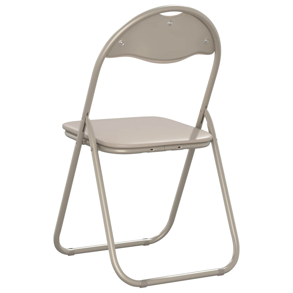 Silla Plegable 2 pcs Arena 48 x 43,5 x 81 cm Cuero sintético