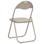 Silla Plegable 2 pcs Arena 48 x 43,5 x 81 cm Cuero sintético