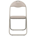 Silla Plegable 2 pcs Arena 48 x 43,5 x 81 cm Cuero sintético