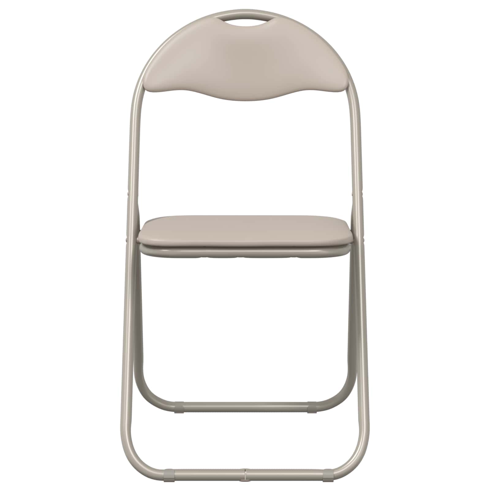 Silla Plegable 2 pcs Arena 48 x 43,5 x 81 cm Cuero sintético