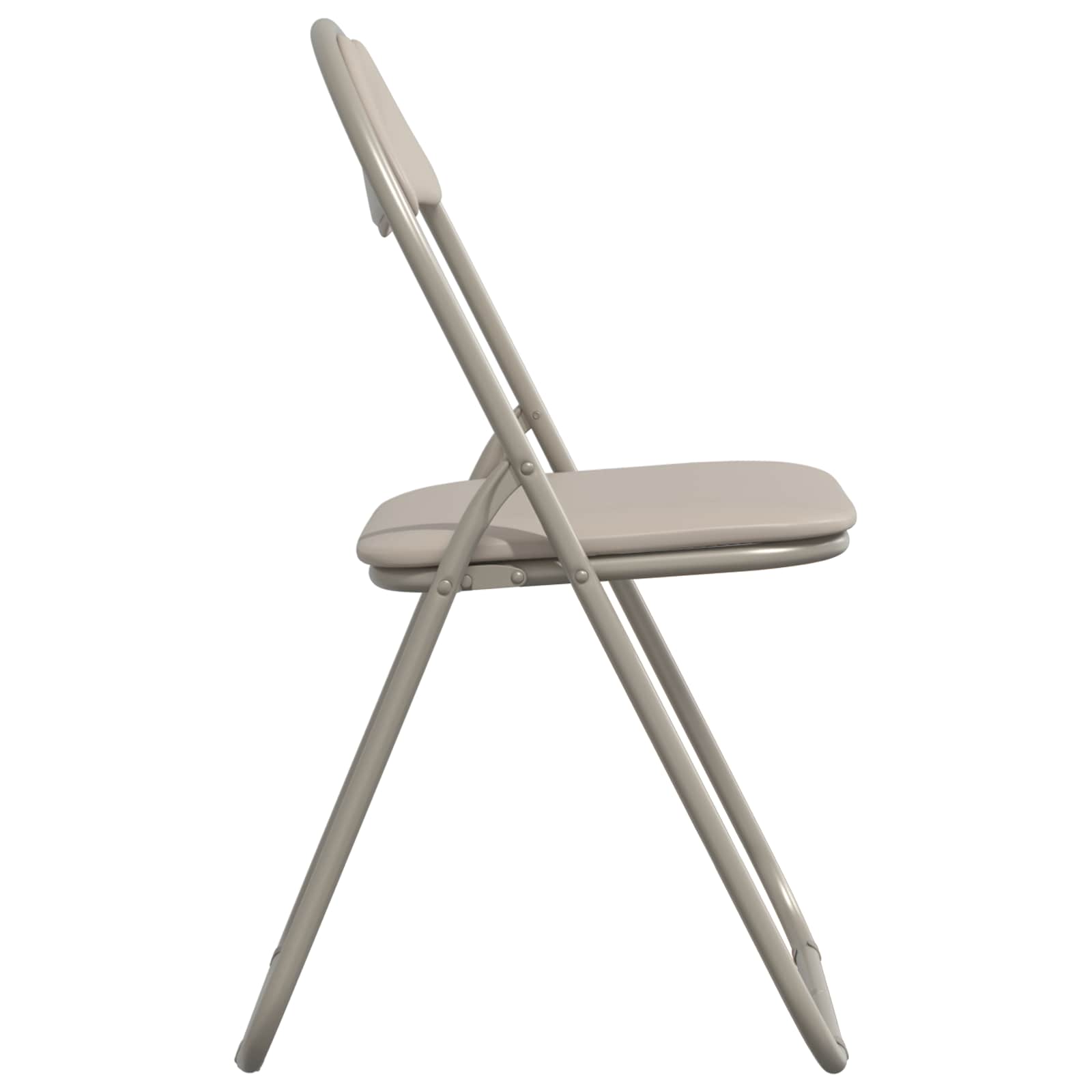 Silla Plegable 2 pcs Arena 48 x 43,5 x 81 cm Cuero sintético