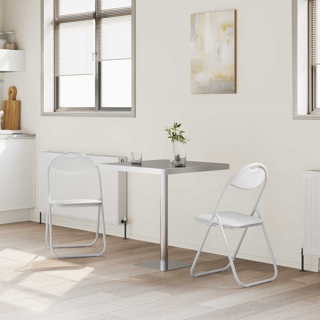 Silla Plegable 2 pcs 48 x 43,5 x 81 cm Cuero sintético