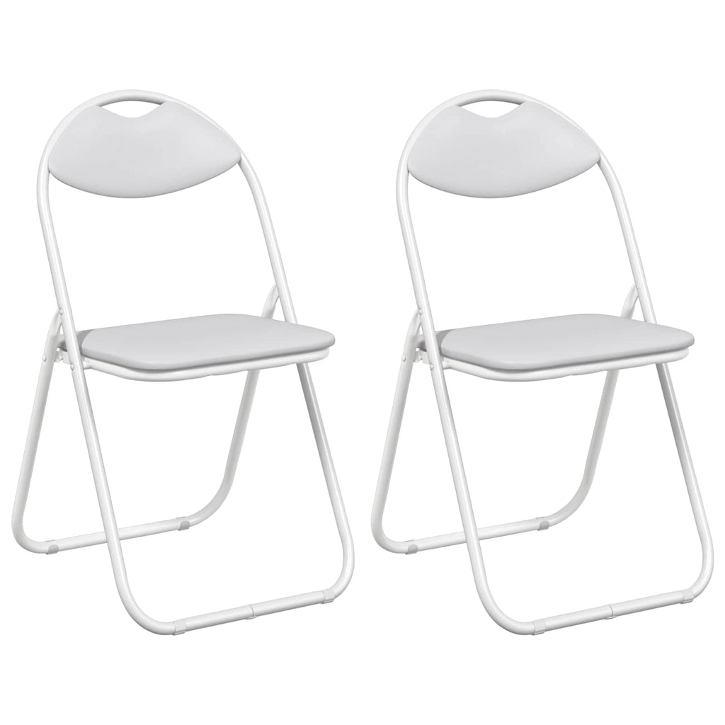 Silla Plegable 2 pcs 48 x 43,5 x 81 cm Cuero sintético
