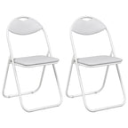 Silla Plegable 2 pcs 48 x 43,5 x 81 cm Cuero sintético