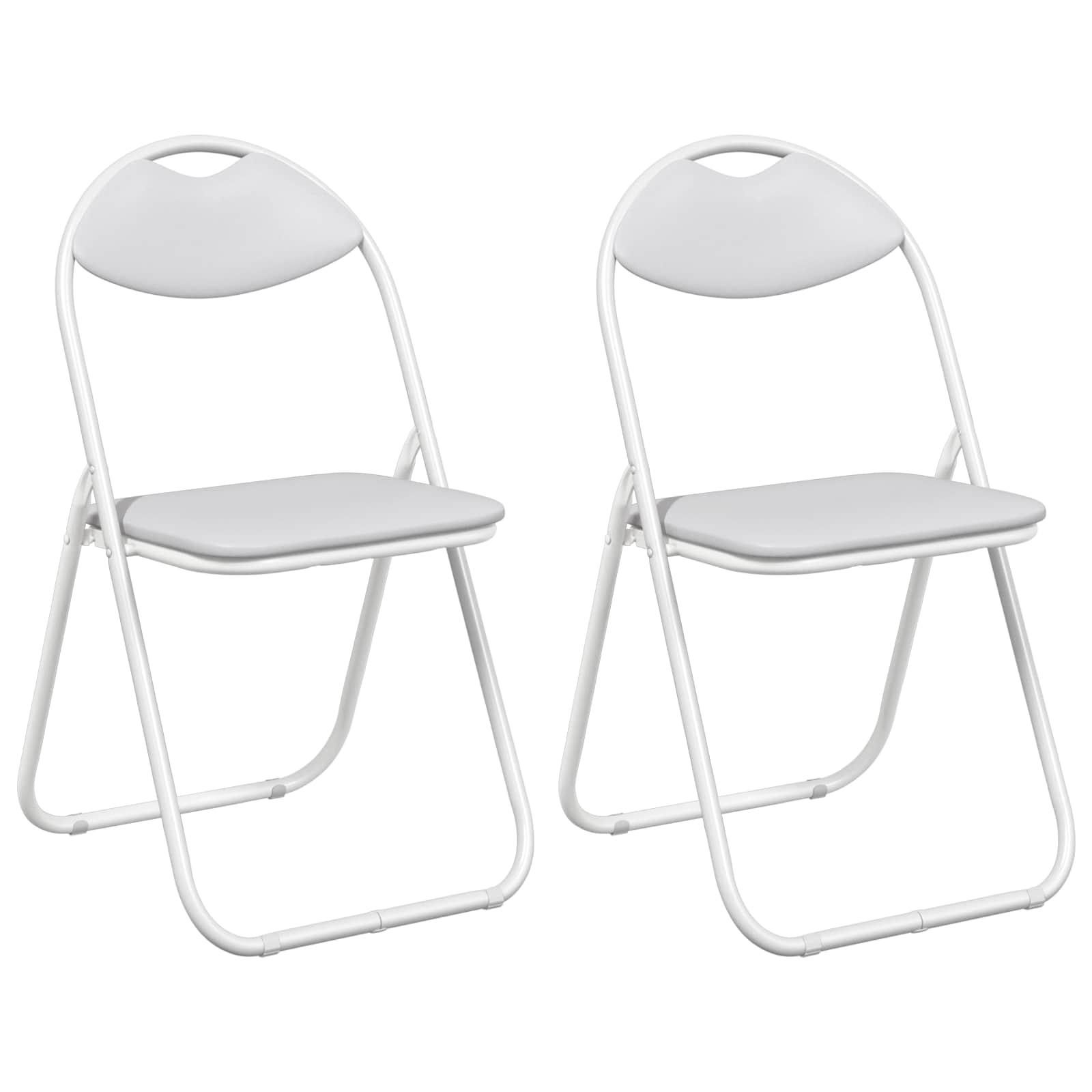 Silla Plegable 2 pcs 48 x 43,5 x 81 cm Cuero sintético