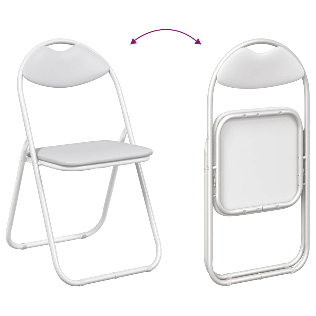 Silla Plegable 2 pcs 48 x 43,5 x 81 cm Cuero sintético