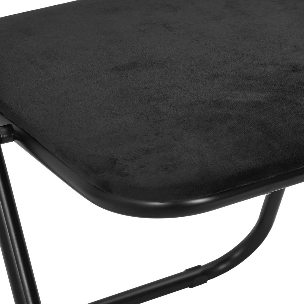 Silla Plegable 2 pcs Negro 48 x 44 x 78 cm Terciopelo