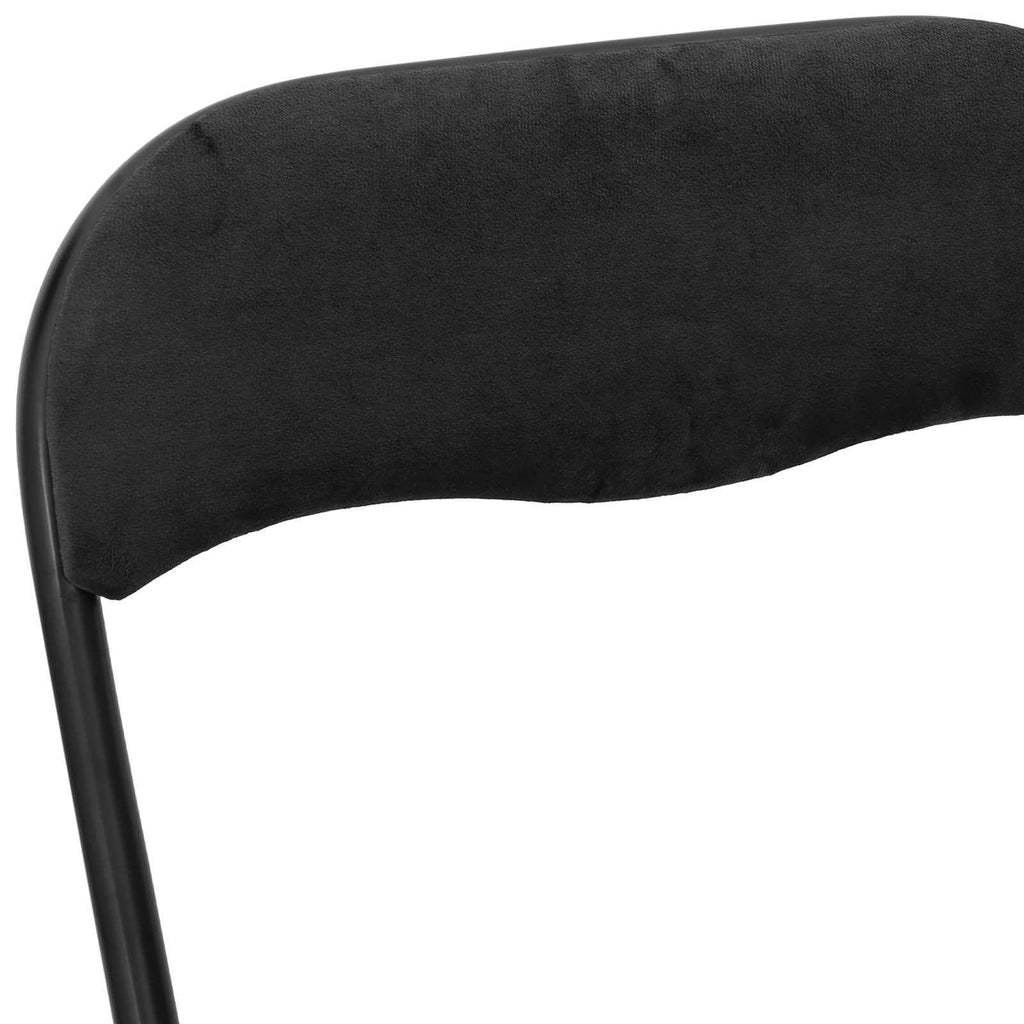 Silla Plegable 2 pcs Negro 48 x 44 x 78 cm Terciopelo