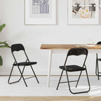 Silla Plegable 2 pcs Negro 48 x 44 x 78 cm Terciopelo