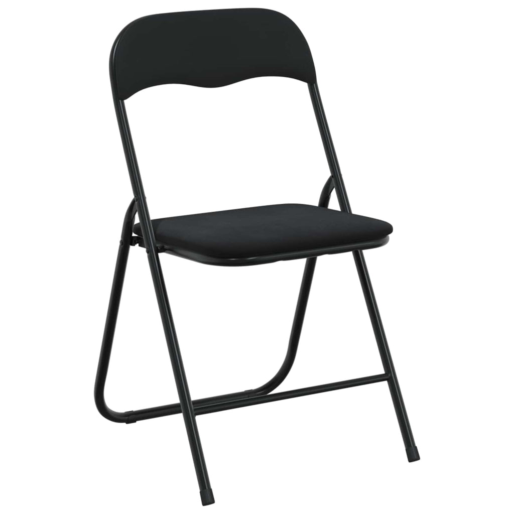 Silla Plegable 2 pcs Negro 48 x 44 x 78 cm Terciopelo