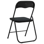 Silla Plegable 2 pcs Negro 48 x 44 x 78 cm Terciopelo