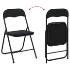Silla Plegable 2 pcs Negro 48 x 44 x 78 cm Terciopelo