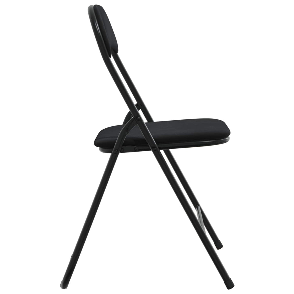 Silla Plegable 2 pcs Negro 48 x 44 x 78 cm Terciopelo