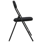 Silla Plegable 2 pcs Negro 48 x 44 x 78 cm Terciopelo