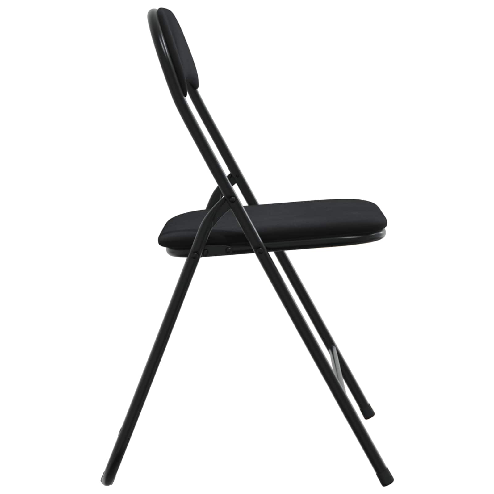 Silla Plegable 2 pcs Negro 48 x 44 x 78 cm Terciopelo