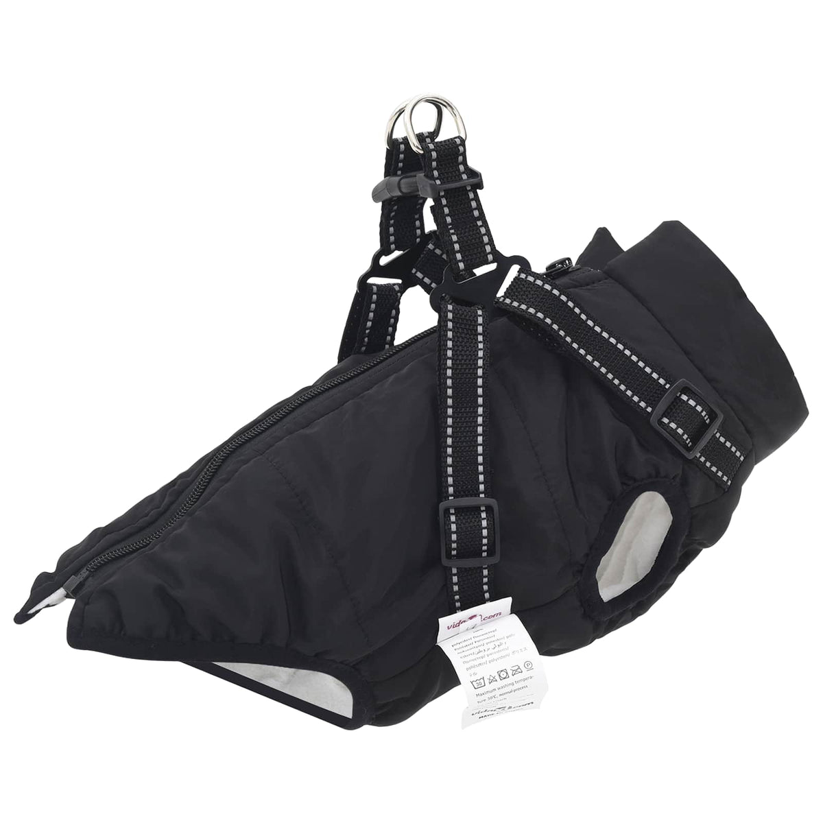 Navy Blue Dog Coat L24 Fleece and Polyester