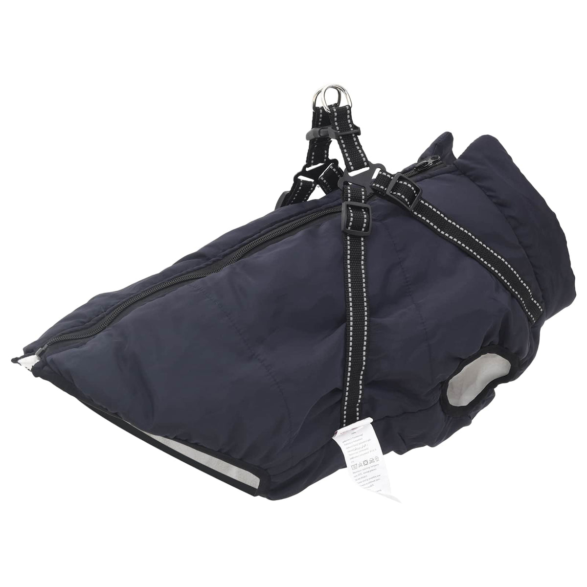 Navy Blue Dog Coat L24 Fleece and Polyester