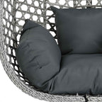 Silla colgante tipo huevo sin soporte Antracita y Gris