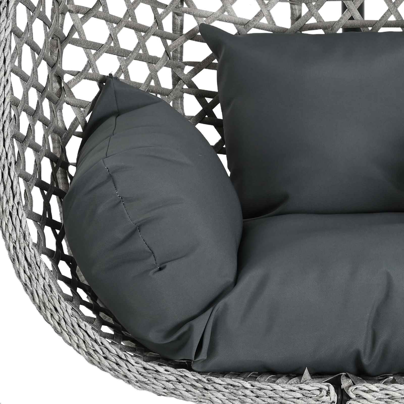 Silla colgante tipo huevo sin soporte Antracita y Gris