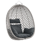 Silla colgante tipo huevo sin soporte Antracita y Gris