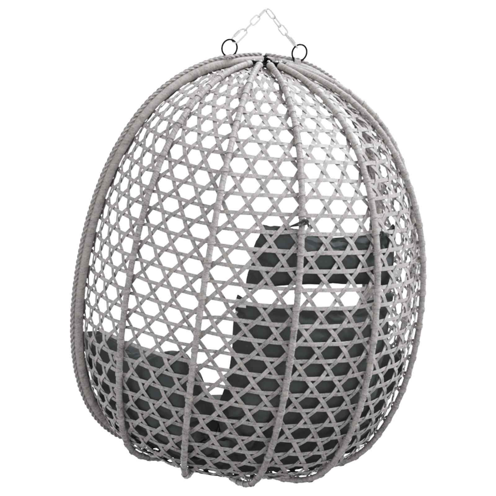 Silla colgante tipo huevo sin soporte Antracita y Gris