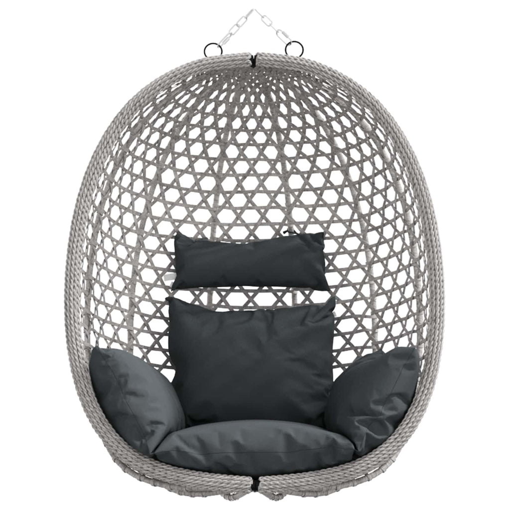 Silla colgante tipo huevo sin soporte Antracita y Gris