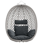Silla colgante tipo huevo sin soporte Antracita y Gris