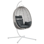 Silla colgante tipo huevo sin soporte Antracita y Gris
