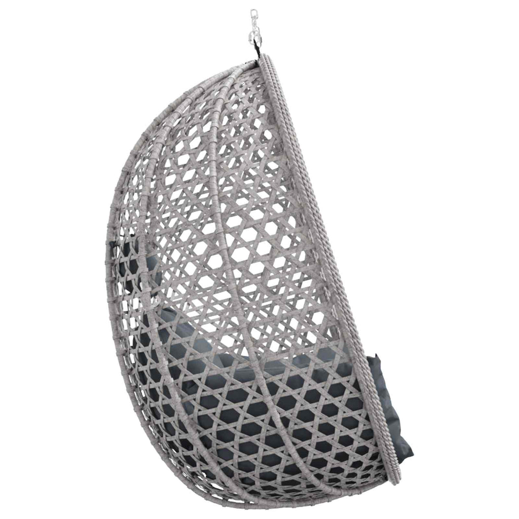 Silla colgante tipo huevo sin soporte Antracita y Gris