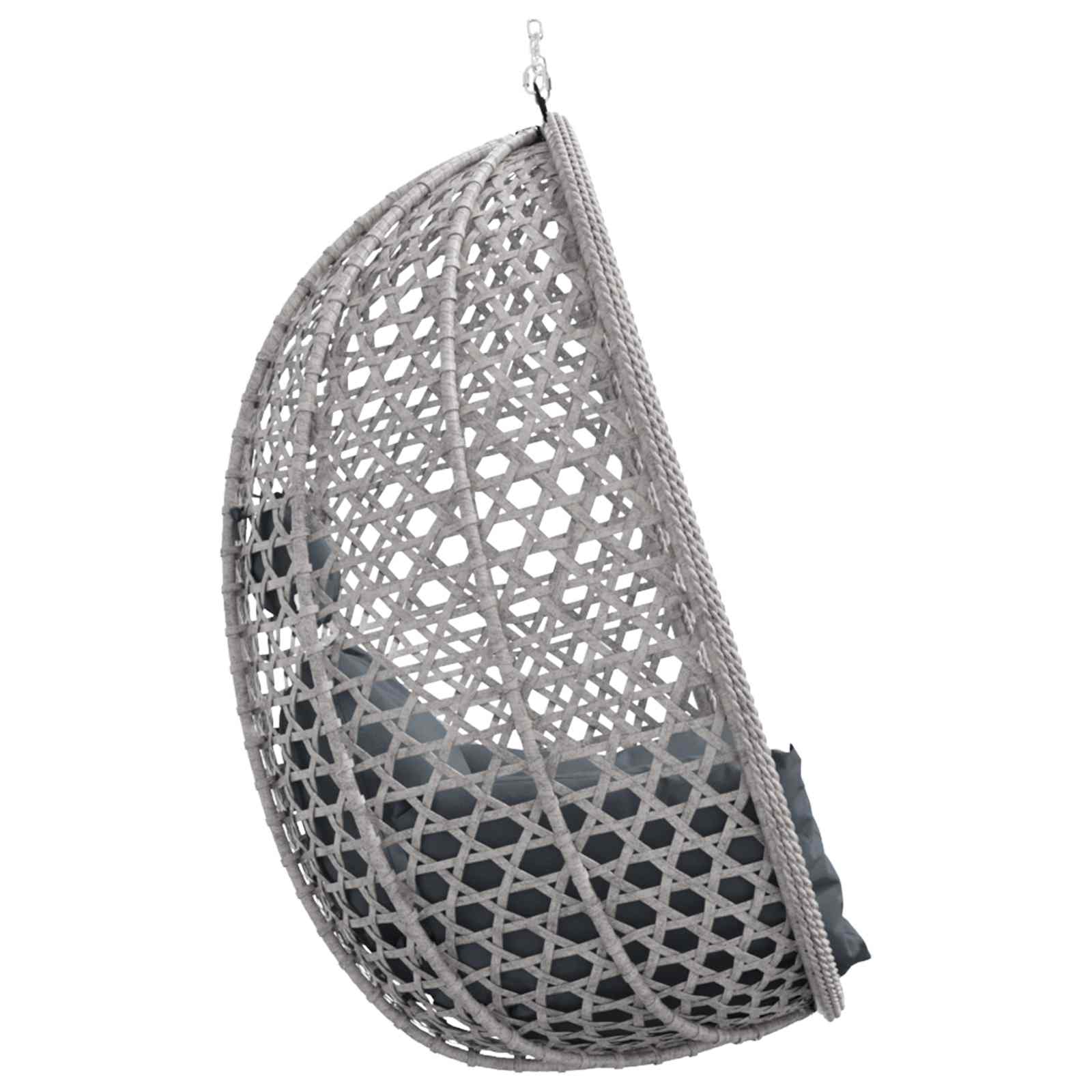 Silla colgante tipo huevo sin soporte Antracita y Gris
